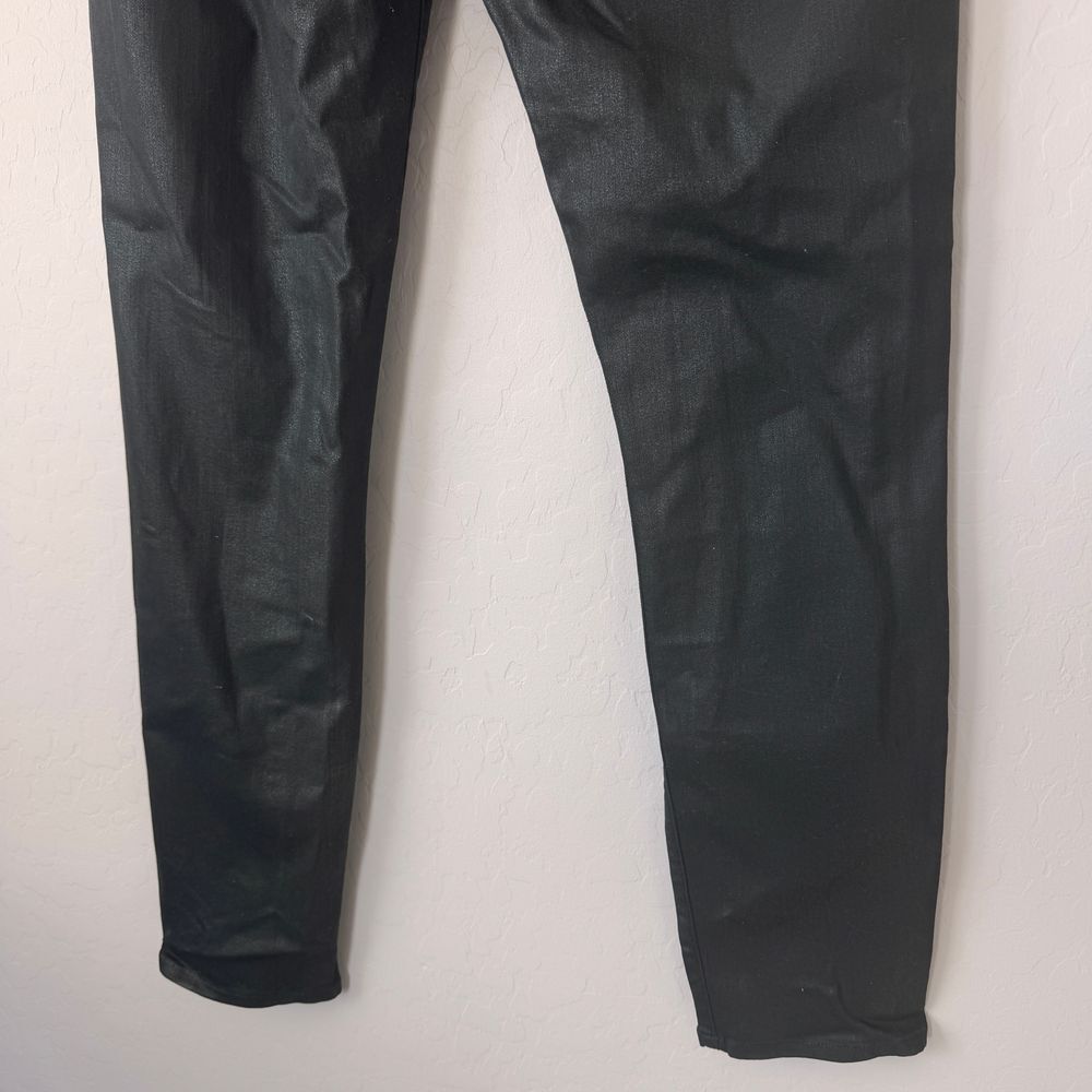 Good American Coated Black Jeans High Rise Skinny Sz 15/33 NWT - Picture 9 of 10